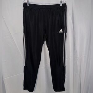 Adidas Black Joggers with White Stripes